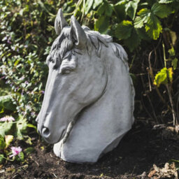 Stallion Horse Head Concrete Garden Ornament - thumbnail 1