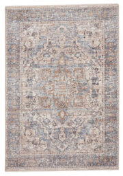 Blue Traditional Abstract Bordered 10mm Thick Stain-Resistant Rug For Bedroom, Living Room, & Dining Room-200Cm X 290Cm - thumbnail 9