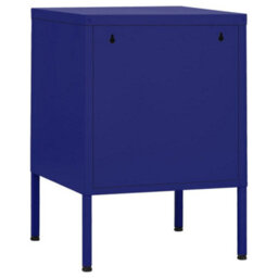 Berkfield Modern Nightstand Navy Blue 35X35X51 Cm Steel - thumbnail 5
