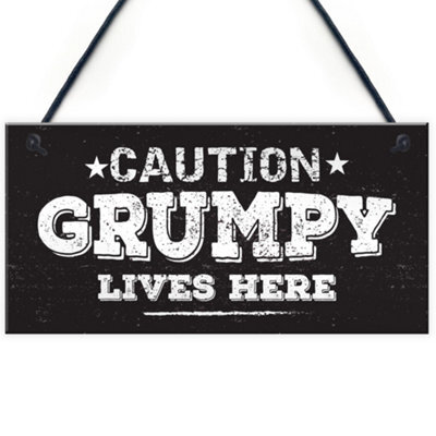 Red Ocean Shed Man Cave Signs Grumpy House Door Plaque Garden Summerhouse Sign Gifts For Dad - image 1
