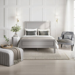 LPD Bay Cement Grey King Size Bed - Minimalist Shaker Style With Sturdy (2 Packs) - thumbnail 5