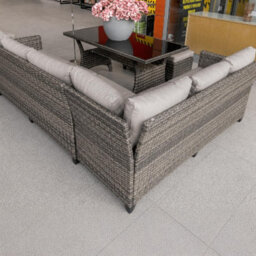 Heze Furniture Malaga Rattan Garden Lounge Set With Table, Sofas And Cushioned Stools - Brown - thumbnail 3
