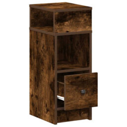 Walplus Bedside Cabinets 2 Pcs With Drawer Smoked Oak 25X31X66 Cm - thumbnail 5