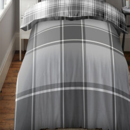 Gc Gaveno Cavailia Timeless Tartan Duvet Cover Bedding Set Grey King 3Pc With Checked Design Printed Quilt Cover - thumbnail 3
