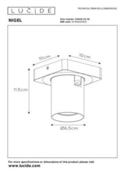 Lucide Nigel Modern Ceiling Spotlight - Led Dim To Warm - Gu10 - 1X5W 2200K/3000K - Black - thumbnail 6