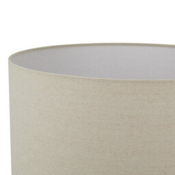 Wyld Haus Bari Antique Grey Stone Effect Table Lamp With Natural Linen Shade - thumbnail 4