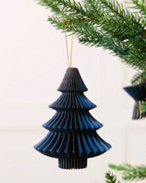 Werchristmas Set Of 12 Navy Paper Christmas Decorations, 15 Cm - thumbnail 5