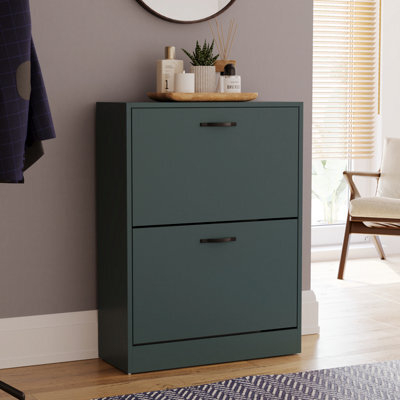 Lassic Vida Designs 2 Drawer Shoe Cabinet, Green - image 1