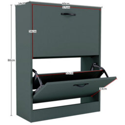 Lassic Vida Designs 2 Drawer Shoe Cabinet, Green - thumbnail 2