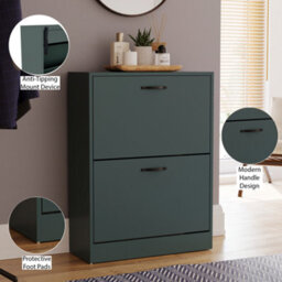 Lassic Vida Designs 2 Drawer Shoe Cabinet, Green - thumbnail 8
