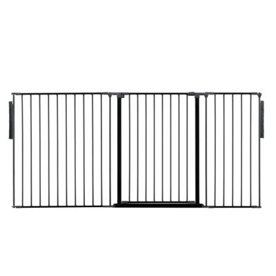 Safetots Premium Extra Tall Room Divider, Up To 200Cm Wide, Black, 105Cm Tall, Multi Panel Barrier For Baby And Toddler - image 1