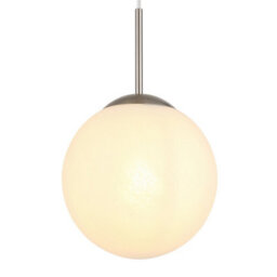 Luminosa Lighting Luminosa Kop Globe Pendant Ceiling Light Nickel Matt Balls Opal Alabaster Optic Glass Shade 1X E27 - thumbnail 3
