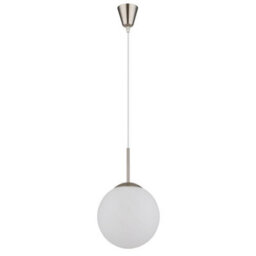 Luminosa Lighting Luminosa Kop Globe Pendant Ceiling Light Nickel Matt Balls Opal Alabaster Optic Glass Shade 1X E27 - thumbnail 2