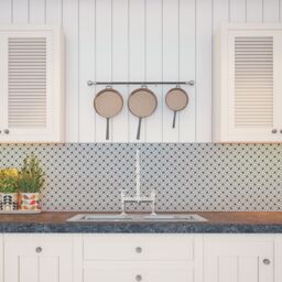 Splashwall Matt Blue & White Spanish Acrylic Splashback, (H)600mm (W)2440mm (T)4mm - thumbnail 2