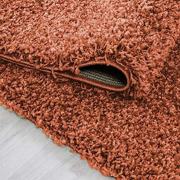 Abaseen 120X170 Cm Terracotta Shaggy Rug - Soft Touch Thick Pile Modern Rugs - Washable Area Rugs For Home And Office - thumbnail 3