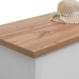 Timber Art Design Astbury Ottoman Blanket Box Chest Bench Seat Storage Cabinet White And Oak - thumbnail 5