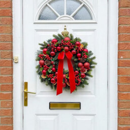 Amorly Christmas Decorations Christmas Wreaths For Party Celebration Walls Doors,15In Outdoor Prelit Christmas Door Wreath With Lights - thumbnail 5