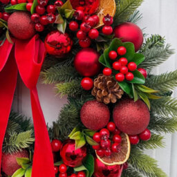 Amorly Christmas Decorations Christmas Wreaths For Party Celebration Walls Doors,15In Outdoor Prelit Christmas Door Wreath With Lights - thumbnail 3
