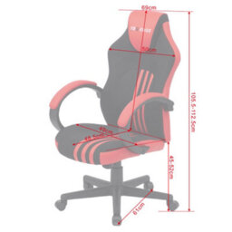 Rg-Edge Gaming Office Chair With High Back, Padded Armrests & Adjustable Height - Red - thumbnail 3