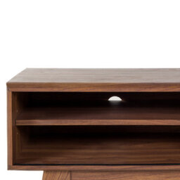 Wyld And Coco Two-Tone Tv Stand Dark Brown And White With Storage And Cable Management, W117 X D35 X H44Cm - thumbnail 9