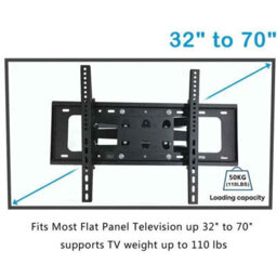 Steel Tv Wall Mount With Spirit Level For 32,70 Inch Flat Screen Tvs - thumbnail 2