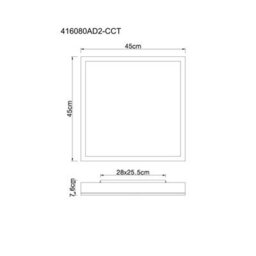 Luminosa Lighting Luminosa Doro 45Cm Flush Ceiling Light Silver Colored Led Dimmable 2700-6500K Remote Control Timer - thumbnail 9