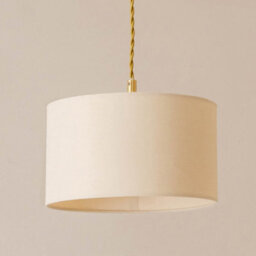 Valuelights Reni Cream Shade 3 Drop Bar Brushed Gold Diner Ceiling Pendant Light - thumbnail 4
