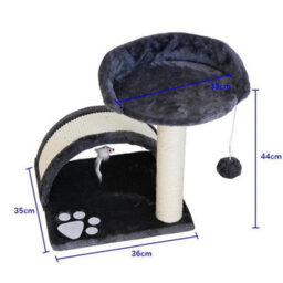 Cat Tree Kitten Activity Tree With Bed & Natural Sisal Scratching Posts - thumbnail 2