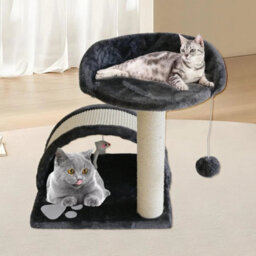 Cat Tree Kitten Activity Tree With Bed & Natural Sisal Scratching Posts - thumbnail 5