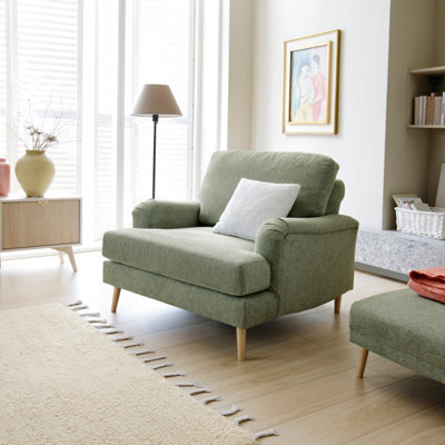 Abakus Direct Harper Chenille Armchair Pickle Green - image 1