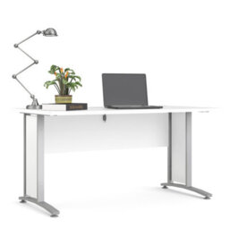 Furniture To Go Prima Desk 150 Cm In White With Silver Grey Steel Legs - thumbnail 9