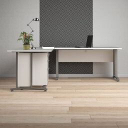 Furniture To Go Prima Desk 150 Cm In White With Silver Grey Steel Legs - thumbnail 8