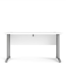 Furniture To Go Prima Desk 150 Cm In White With Silver Grey Steel Legs - thumbnail 2