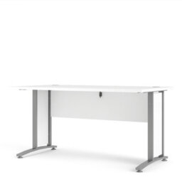 Furniture To Go Prima Desk 150 Cm In White With Silver Grey Steel Legs - thumbnail 3
