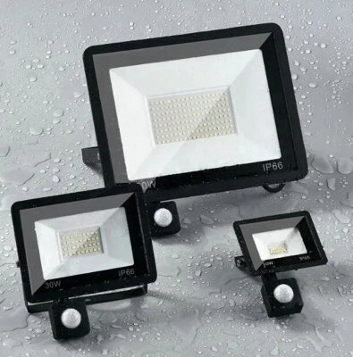 Led Floodlight With Pir Motion Sensor Waterproof Outdoor Garden Security Light - image 1
