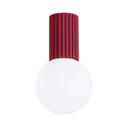 Luminosa Lighting Luminosa Halo Bathroom Ceiling Light Burgundy 1X G9Ip44 - thumbnail 1
