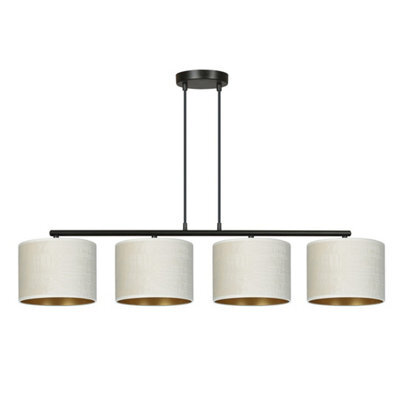 Emibig Lighting Emibig Hilde Pendant Lamp 4 X E27 Black With White Shade - image 1