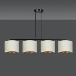 Emibig Lighting Emibig Hilde Pendant Lamp 4 X E27 Black With White Shade - thumbnail 3