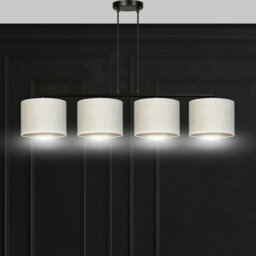 Emibig Lighting Emibig Hilde Pendant Lamp 4 X E27 Black With White Shade - thumbnail 7