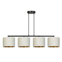 Emibig Lighting Emibig Hilde Pendant Lamp 4 X E27 Black With White Shade - thumbnail 1