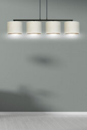 Emibig Lighting Emibig Hilde Pendant Lamp 4 X E27 Black With White Shade - thumbnail 8