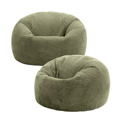 icon Kingston Classic Beanbag Corduroy Sage Green Set Of 2 - image 1