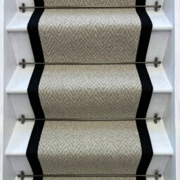 RainbowHome Andes Stair Runner With 100% Cotton Black Border 65 650 - thumbnail 1