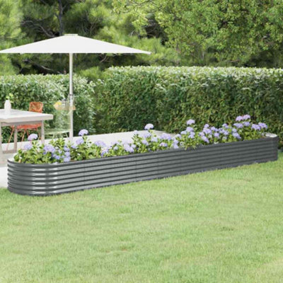 Walplus Garden Raised Bed Galvanised Steel 440X80X36 Cm Anthracite - image 1