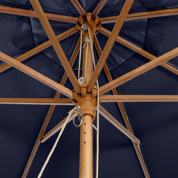 Kratos 2M Wooden Parasol In Navy - thumbnail 4
