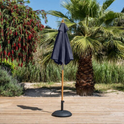 Kratos 2M Wooden Parasol In Navy - thumbnail 3