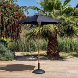 Kratos 2M Wooden Parasol In Navy - thumbnail 2