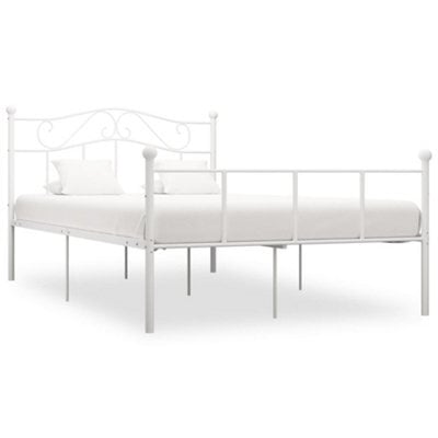 Berkfield Bed Frame White Metal 120X200 Cm - image 1