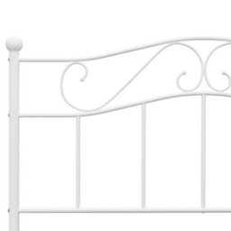 Berkfield Bed Frame White Metal 120X200 Cm - thumbnail 5