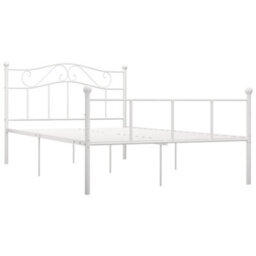 Berkfield Bed Frame White Metal 120X200 Cm - thumbnail 2
